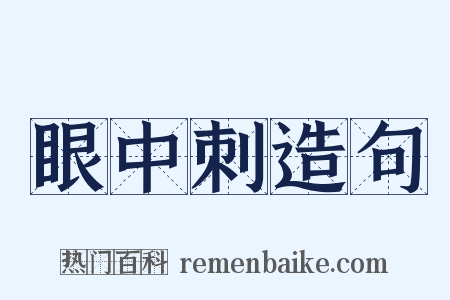 眼中刺造句是什么意思的图片